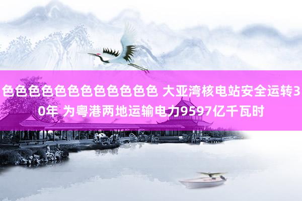 色色色色色色色色色色色色 大亚湾核电站安全运转30年 为粤港两地运输电力9597亿千瓦时