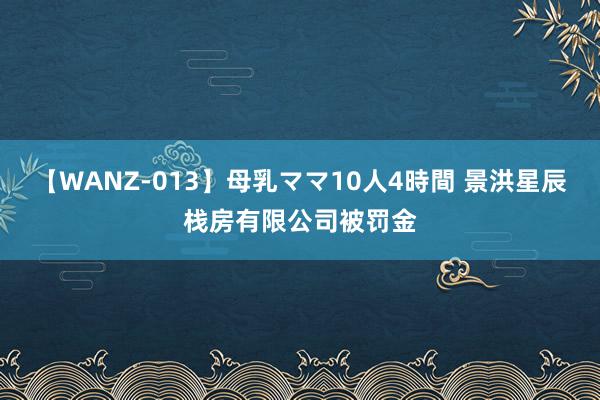 【WANZ-013】母乳ママ10人4時間 景洪星辰栈房有限公司被罚金