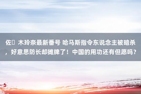 佐々木玲奈最新番号 哈马斯指令东说念主被暗杀，好意思防长却摊牌了！中国的用功还有但愿吗？