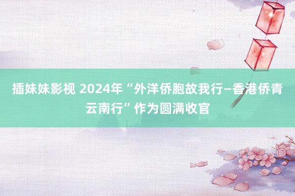 插妹妹影视 2024年“外洋侨胞故我行—香港侨青云南行”作为圆满收官