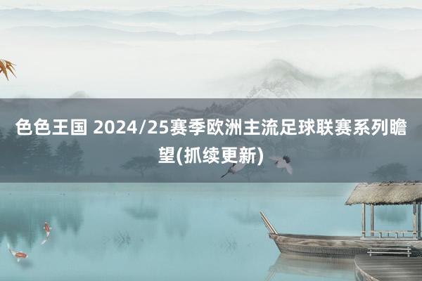 色色王国 2024/25赛季欧洲主流足球联赛系列瞻望(抓续更新)