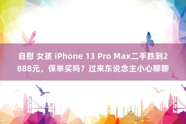 自慰 女孩 iPhone 13 Pro Max二手跌到2888元，保举买吗？过来东说念主小心聊聊