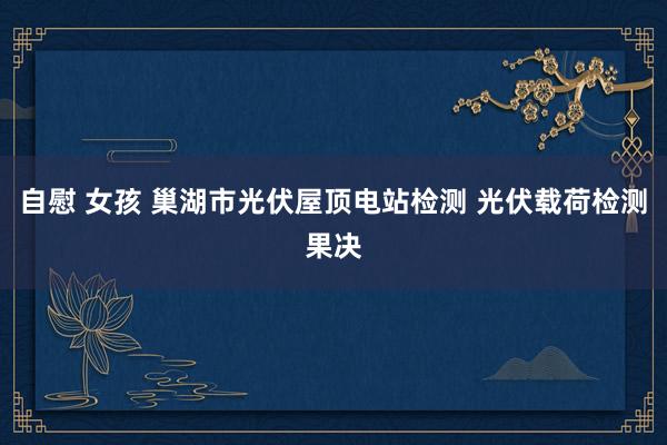 自慰 女孩 巢湖市光伏屋顶电站检测 光伏载荷检测果决