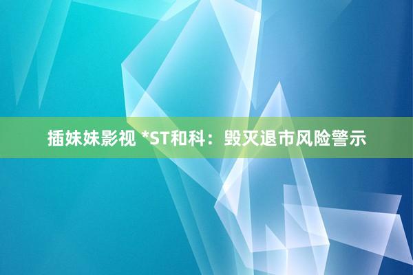 插妹妹影视 *ST和科：毁灭退市风险警示